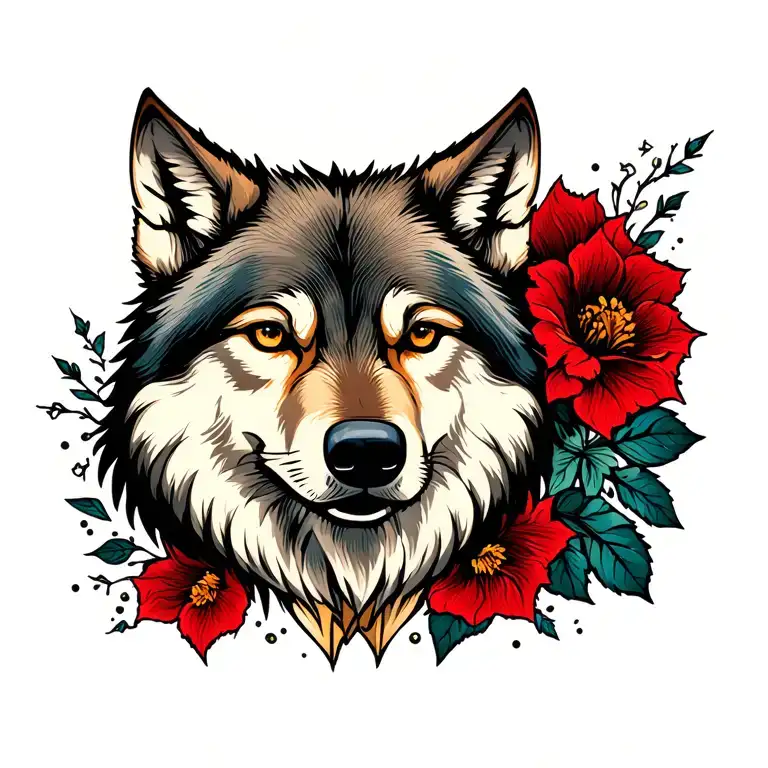 wolf tattoo design idea