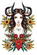 Taurus Virgo feminine sternum under breast tattoo ideas tattoo design idea