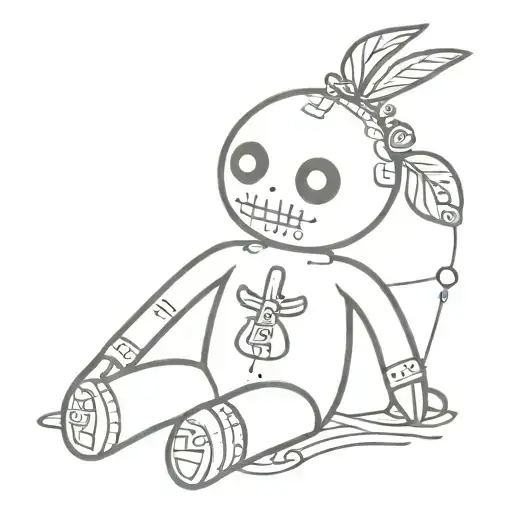 voodoo doll tattoo design idea