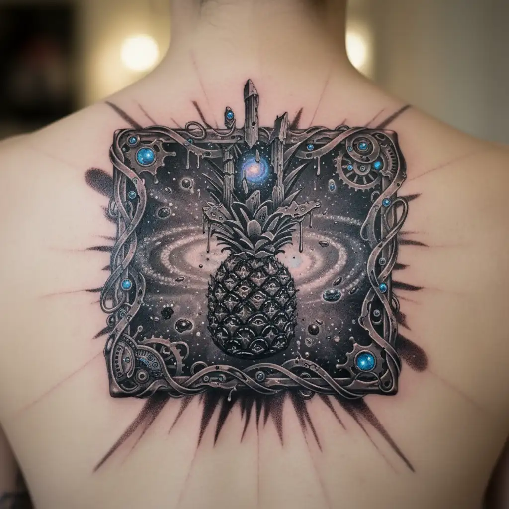 Swinger pineapple tattoo design idea