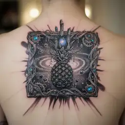 Swinger pineapple tattoo design idea