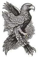 Philippines eagle flying jose rizal  tattoo design idea