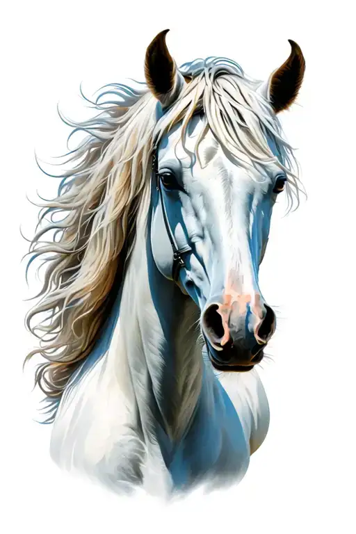 “Then I saw heaven opened, and behold, a white horse! The one sitting on it is called Faithful and True, and in righteou tattoo design idea