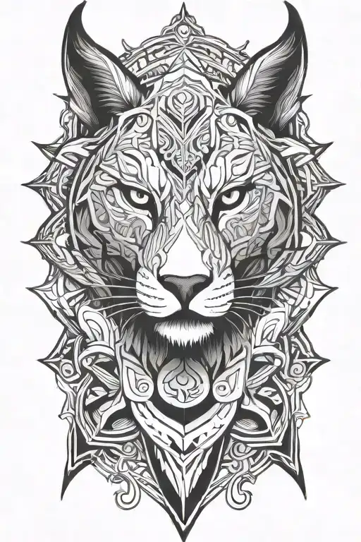 alpha and lighting tattoo design idea