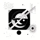 upside down galactic sunset; sky; circles; geometrical shapes; tattoo design idea