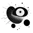 upside down galactic sunset; sky; circles; geometrical shapes; tattoo design idea