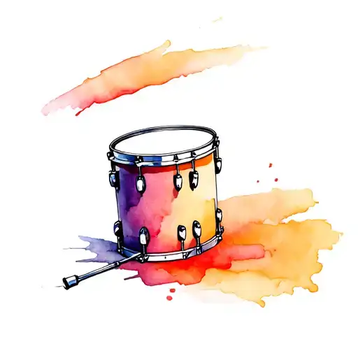 snare drum tattoo design idea