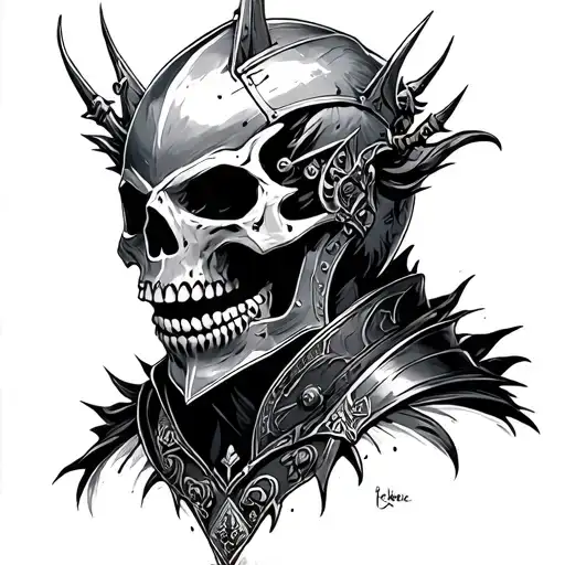 berserk skull knight tattoo design idea