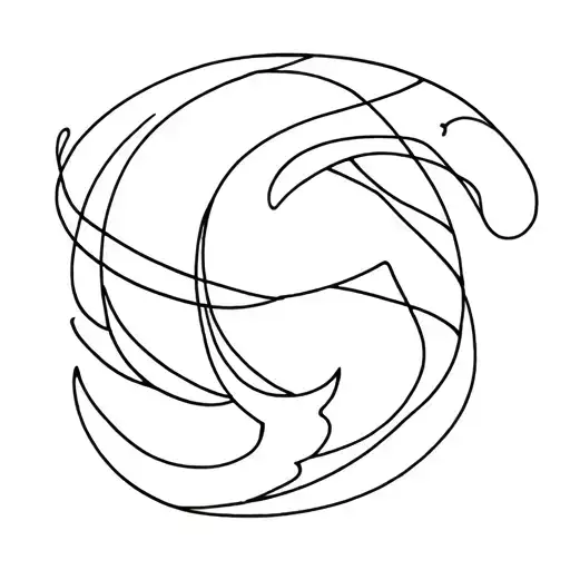 pisces and aquarius tattoo design idea