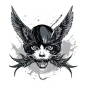 teckno rave scene tattoo design idea