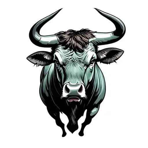 maverick bull with a jade tattoo design idea