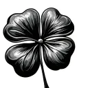 5 leaf clover tattoo design idea