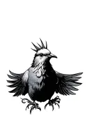 Terrible dove tattoo design idea