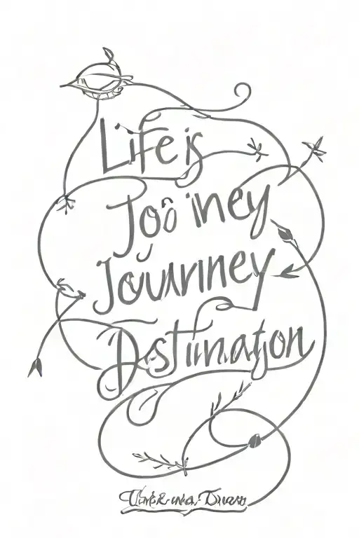 Life is a journey, not a destination tattoo design idea