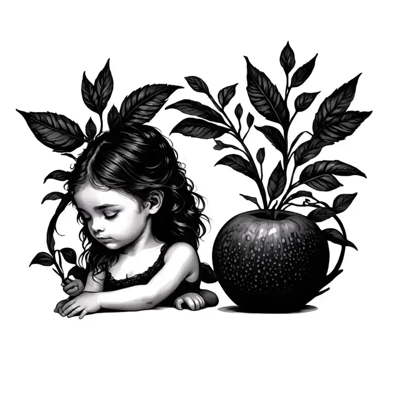 Behold, children are a heritage from the LORD, the fruit of the womb a reward- Auburn Brinlee Newts  tattoo design idea