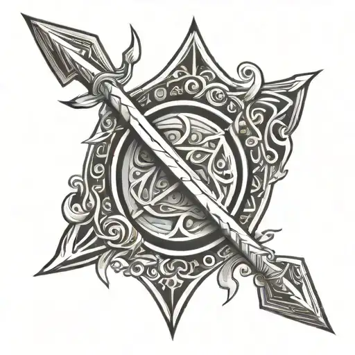 Viking Arrow tattoo design idea