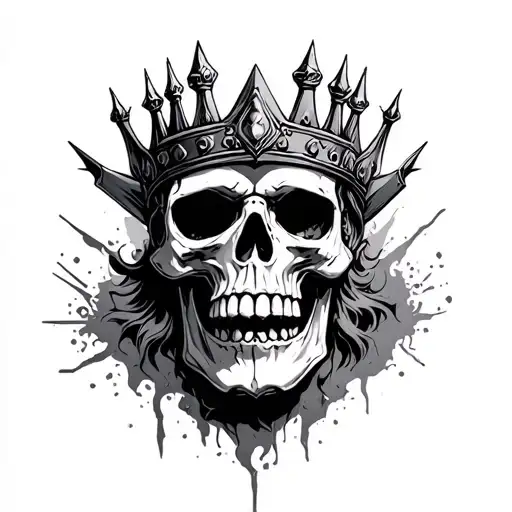 Skull King tattoo design idea