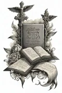 Ten Commandments tattoo design idea