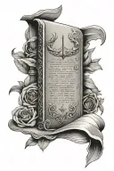 Ten Commandments tattoo design idea