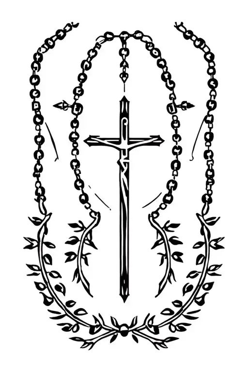 Rosary tattoo design idea