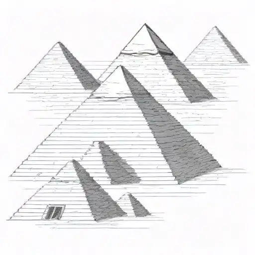 pyramids of giza tattoo design idea