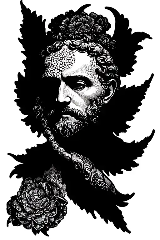 Hardwork and god tattoo design idea