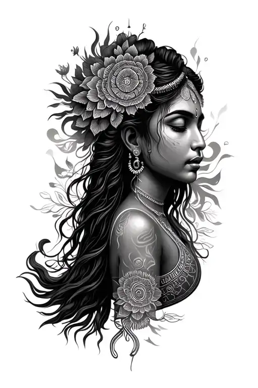 Karma Sanskrit quotes arranged tattoo design idea