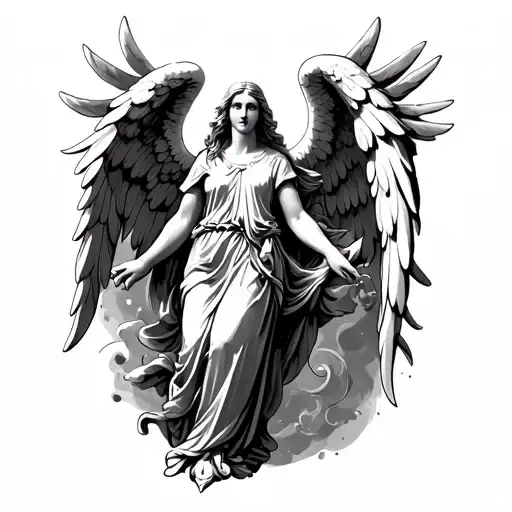 guardian angel tattoo design idea
