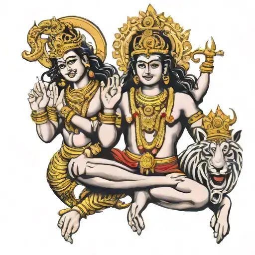 Tri murthi tattoo Vishnu, Shiva and brahma together tattoo tattoo design idea