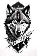 WOLF, EYE, FIREFIGHTER tattoo design idea