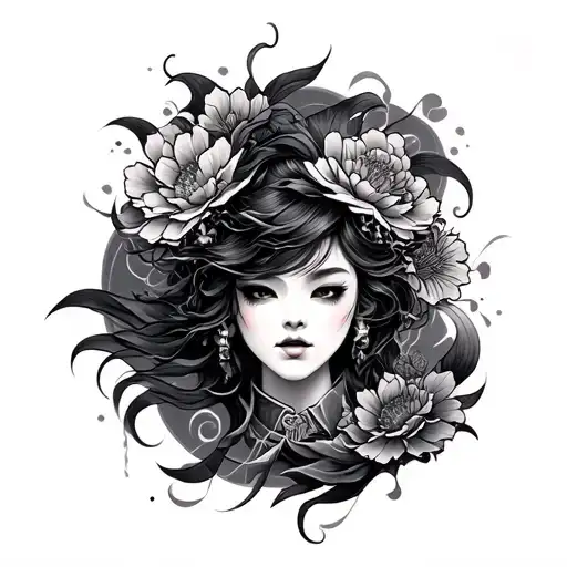 Neo Japanese tattoo design idea