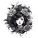 Neo Japanese tattoo design idea