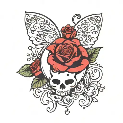 Specifically wrist-middle size to small tattoo. A semicolon, but instead of the point, a paw print, with red roses aroun tattoo design idea