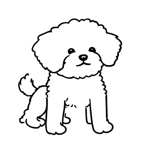 Bichon Dog friend tattoo design idea