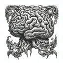 brain trapped  tattoo design idea