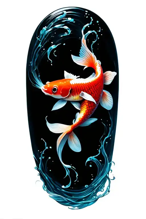 Koi fish tattoo design idea