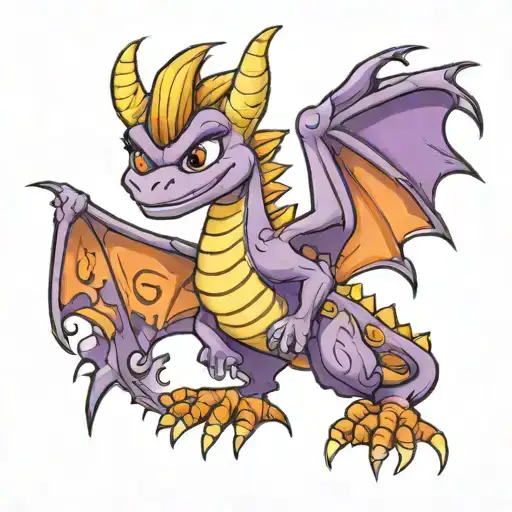 Spyro the dragon tattoo design idea