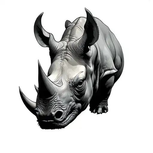 Rhino tattoo design idea