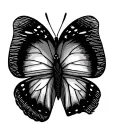 Fingerprint Butterfly tattoo design idea
