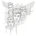 one direction representing tattoo design idea