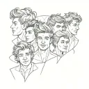 one direction representing tattoo design idea