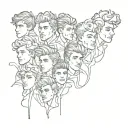 one direction representing tattoo design idea