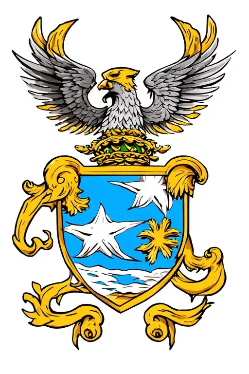 bahamian Coat of arms trials and tribulations tattoo design idea