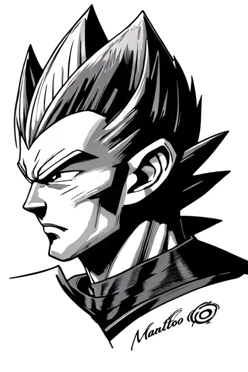 majin vegeta tattoo design idea