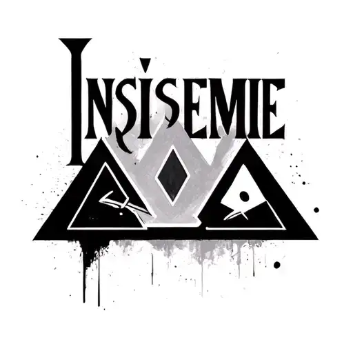 "Insieme " 3 triangles with middle one shaded tattoo design idea