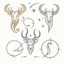 Capricorn, Scorpio, Taurus constellation tattoo design idea
