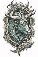 taurus zodiac sign tattoo design idea