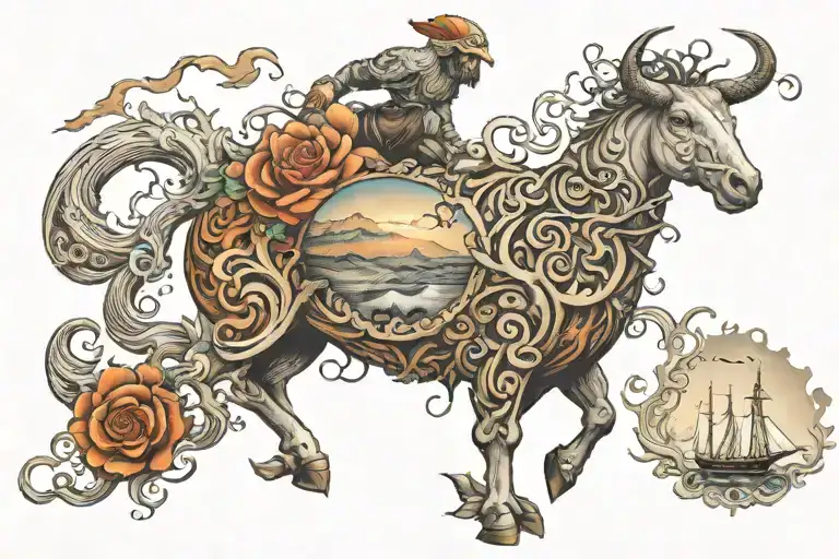 psalm 23 incorporated tattoo design idea