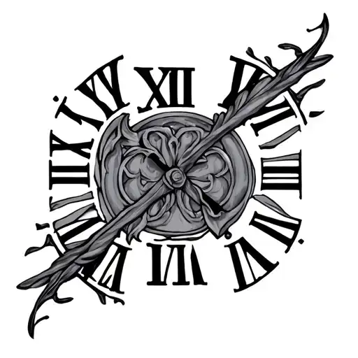 Roman numerals tattoo design idea