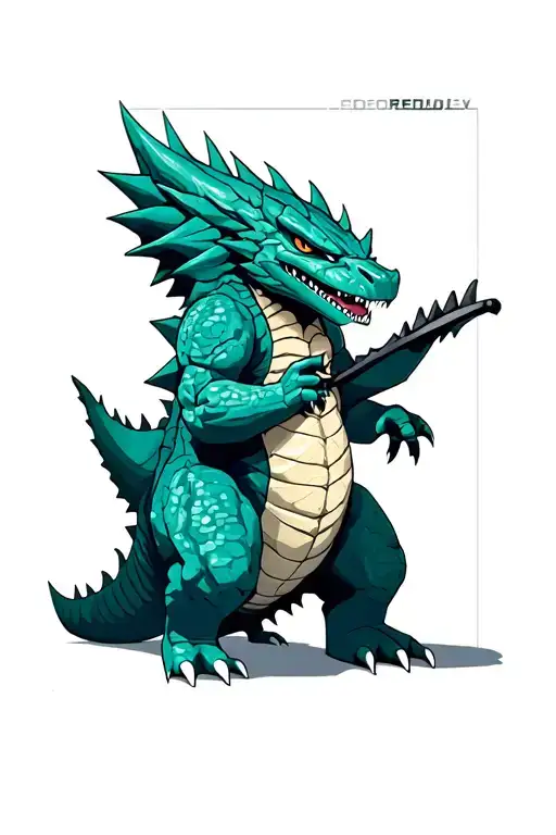 kaiju n8 tattoo design idea